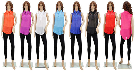 women's-chiffon-collared-button-down-sleeveless