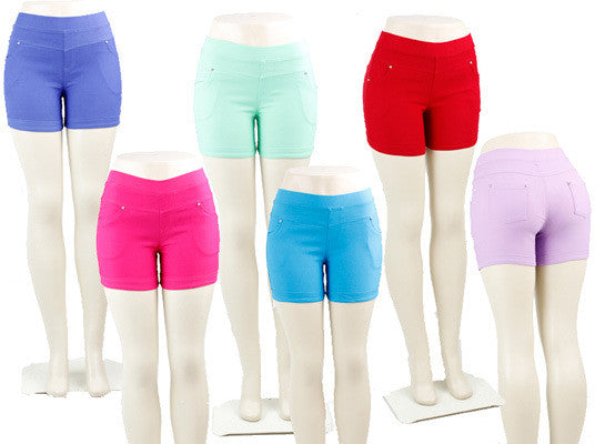 women's-stretch-shorts---assorted-colors-(s,-m,-lg)