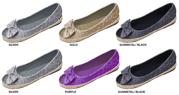 girls-glitter-peep-toe-flats-with-matching-bow-&-espadrille-bottom