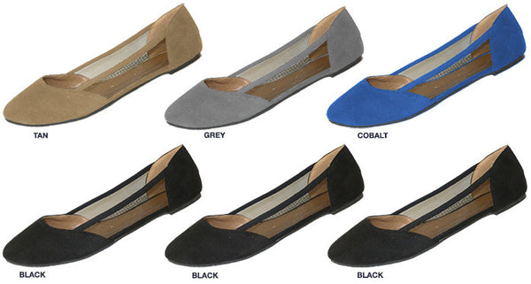 ladies-ballet-flats-with-mesh-side-panels