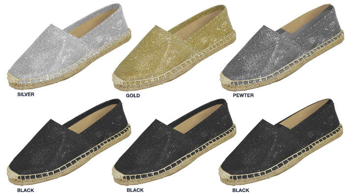 ladies-metallic-mesh-espadrilles-with-jute-bottom