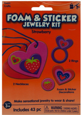 strawberry-foam-and-sticker-jewelry-kit