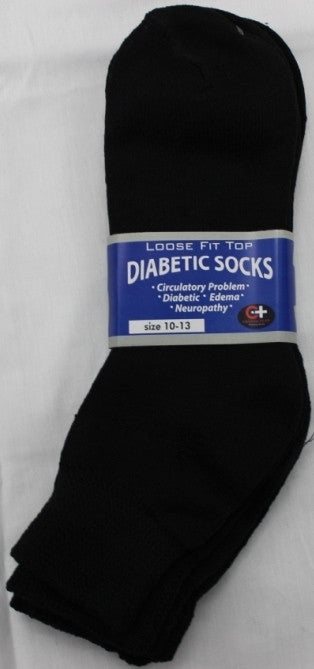 cotton-plus-men's-black-diabetic-ankle-socks