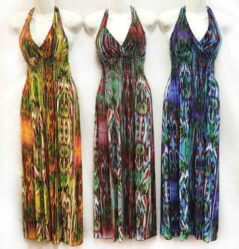 peacock-feather-printed-silhouette-summer-dress