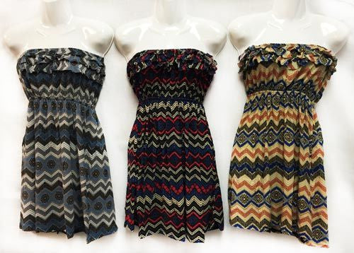 women's-short-ruffle-top-summer-dresses-chevron