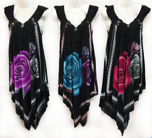 lace-front-rose-printed-hankerchief-dresses