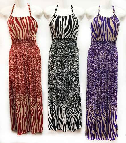 halter-neck-animal-printed-long-dresses