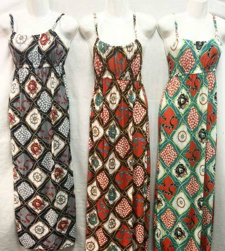 women's-long-dress-abstract-checkered-print-design