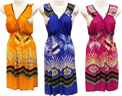 ruffle-shoulder-v-neck-short-dresses-assorted
