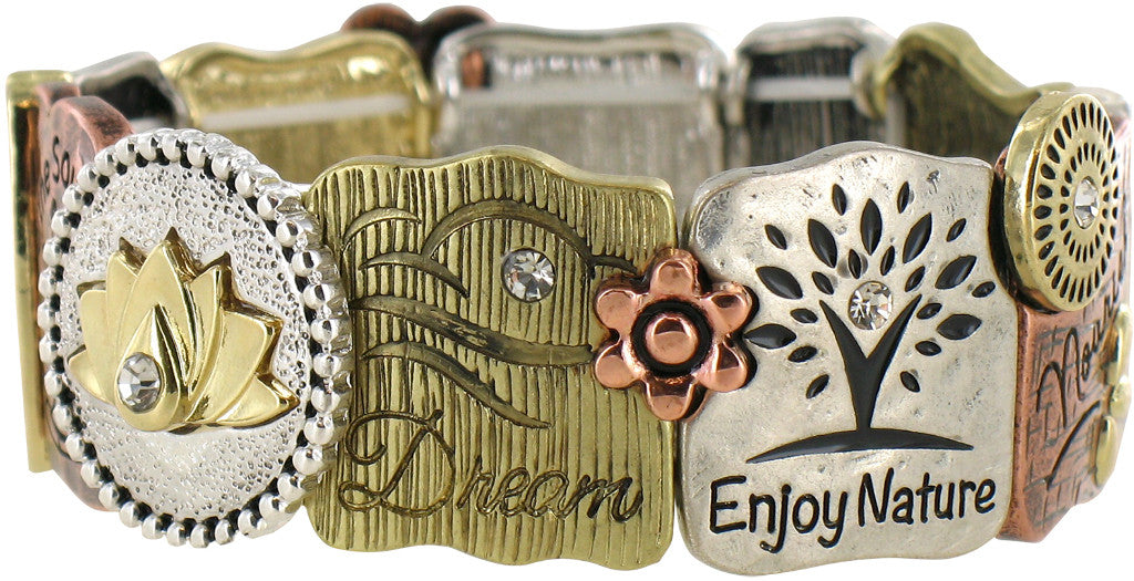 embrace-life-tri-tone-stretch-bracelet