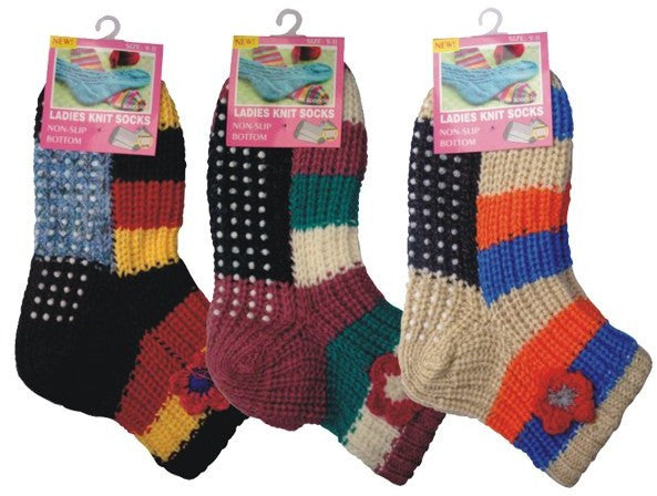 ladies--knitted-socks-with-non-slip-bottom