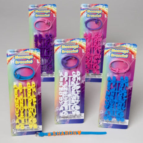 message-bracelet-6-colors-with-adjustable-band