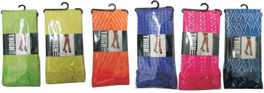neon-designer-open-weave-thigh-high-stockings-w/-lace-cuffs