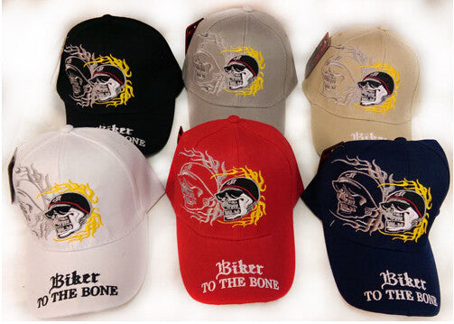 biker-to-the-bone-skull-adjustable-baseball-hat