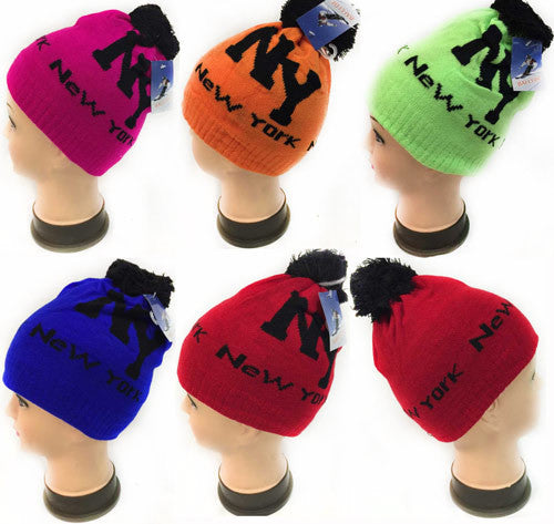 kids-winter-knitted-beanie-w/ny-logo