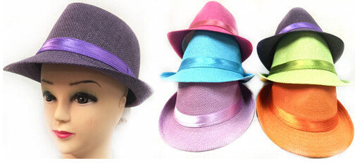neon-color-fedora-hats-assorted
