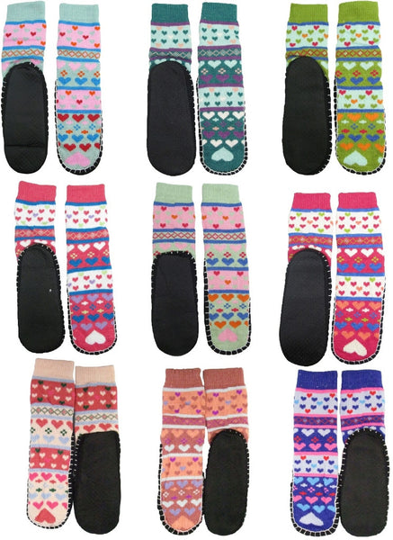 j.ann-ladies-jacquard-knit-slipper-socks-w/hearts