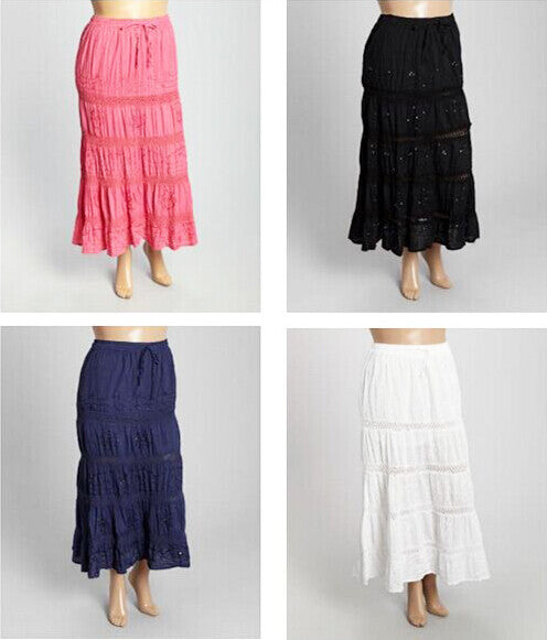 women's-solid-color-maxi-skirt-with-sequins