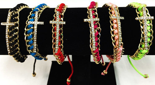 wholesale-rhinestone-chain-bracelet-large-cross