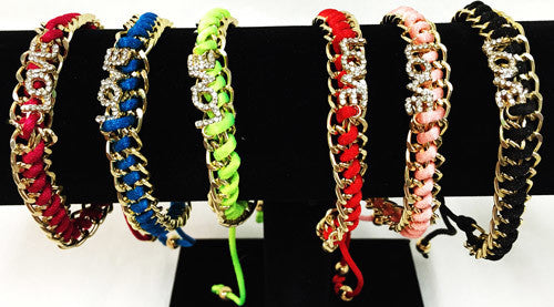 wholesale-rhinestone-chain-bracelet-love