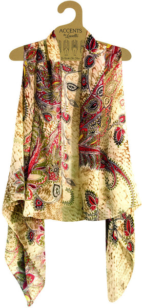 beige/orange/red-crewel-vest