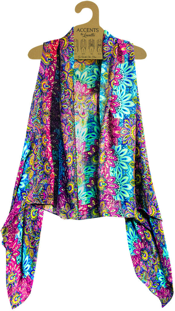 rose/turquoise-persian-print-vest