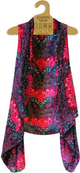 paisley/floral-print-sheer-designer-vest