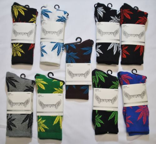 huf-style-socks---unisex-leaf-design