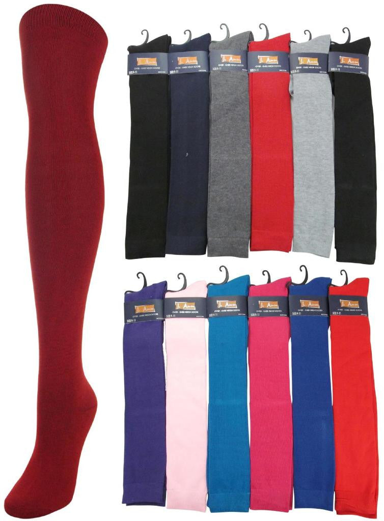 j.ann-ladies-over-knee-high-socks,-solid-assorted