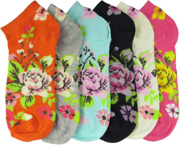 women/teen-ankle-socks---rose-design