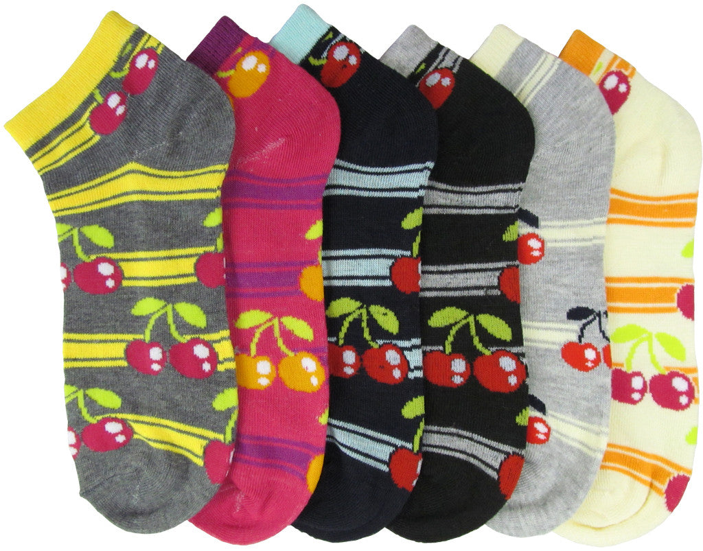 women/teen-ankle-socks---cherry-design