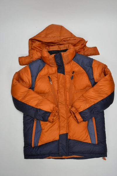 men's-winter-bubble-jackets---orange/charcoal