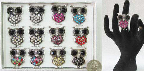 rhinestone-owl-rings-assorted-colors
