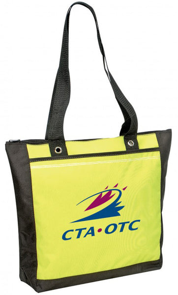poly-tote-bag-w/zipper-(lime-green-black)