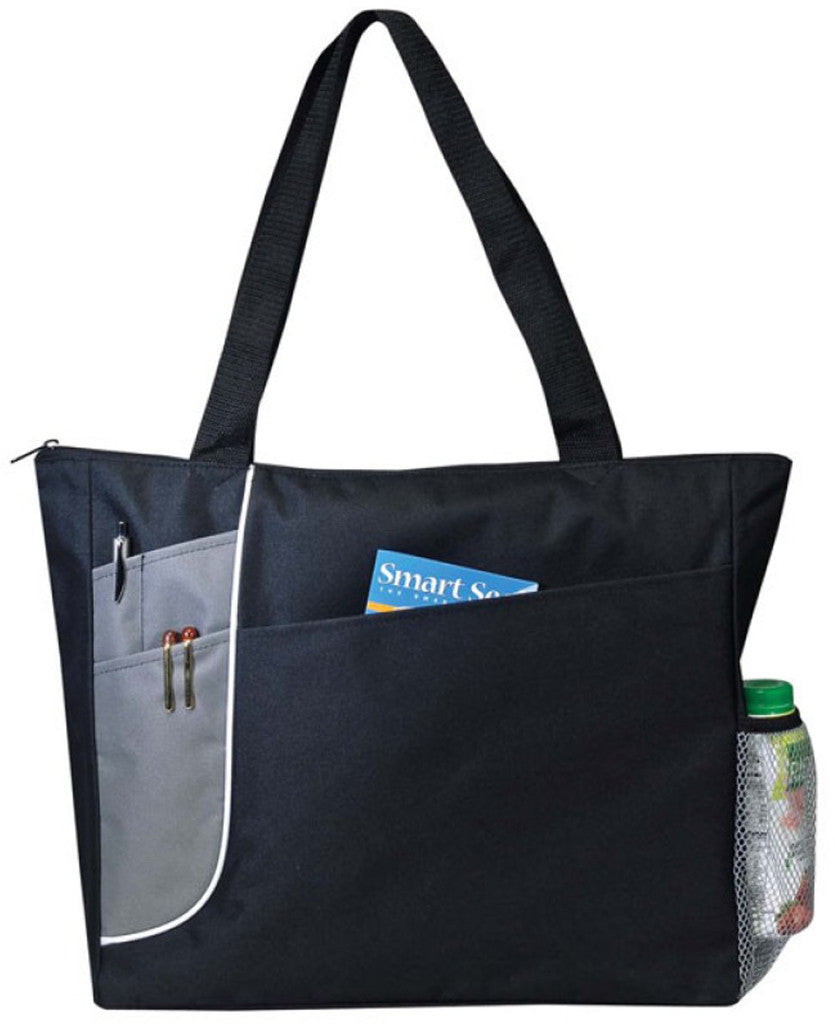 poly-zippered-tote-bag---black-(16"-w-x-13-1/2"-h-x-3-1/2"-d)