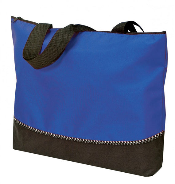 poly-tote-bag-with-zipper---royal/black-(18"-w-x-13"-h-x-2-1/2"-d)