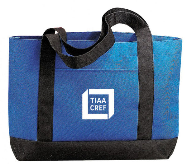 poly-tote-bag---royal/black-(19"-w-x-12"-h-x-4-1/2"-d)