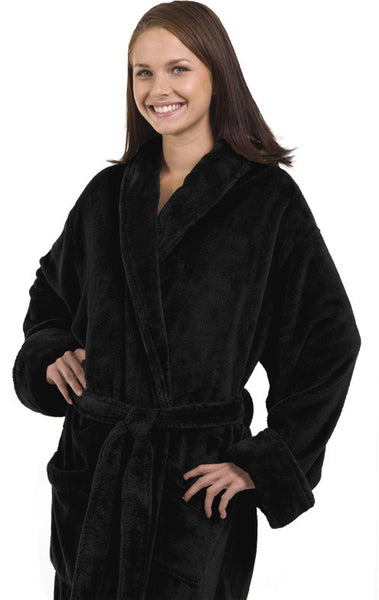 unisex-tahoe-fleece-bathrobe---black