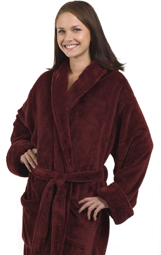 unisex-tahoe-fleece-bathrobe---burgundy