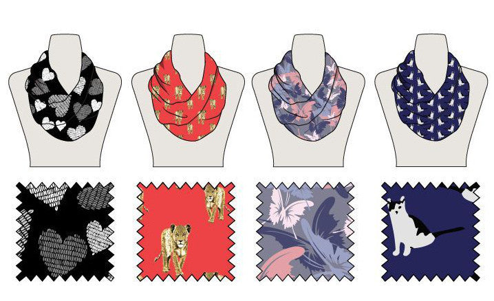 ladies-conversational-print-scarves