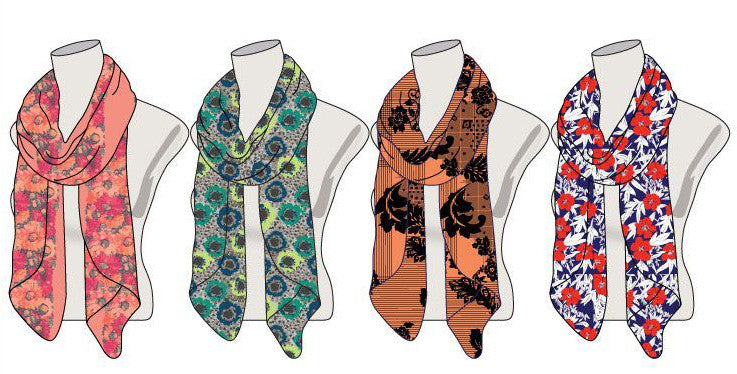 ladies-floral-print-oblong-scarves
