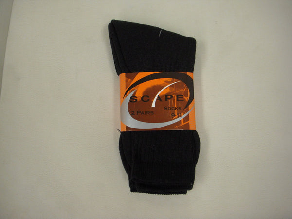 scape-unisex-sports-crew-socks-2-pack---black