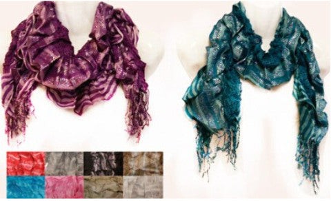 silver-lined-ruffle-striped-scarves