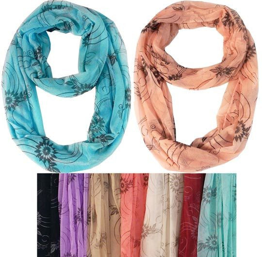 light-weight-infinity-scarves-floral-design