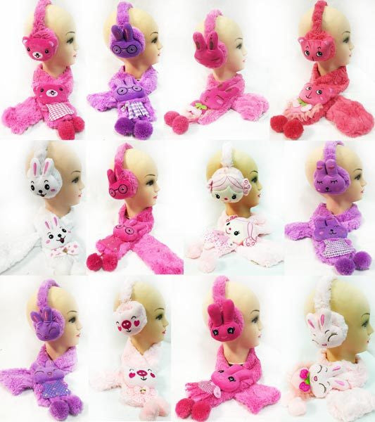 girl's-cute-assorted-animal-scarf/ear-muff-set