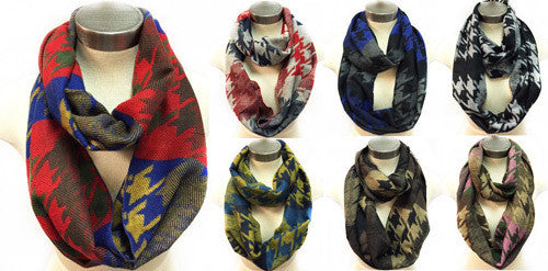 infinity-circle-scarves-w/-houndstooth-pattern