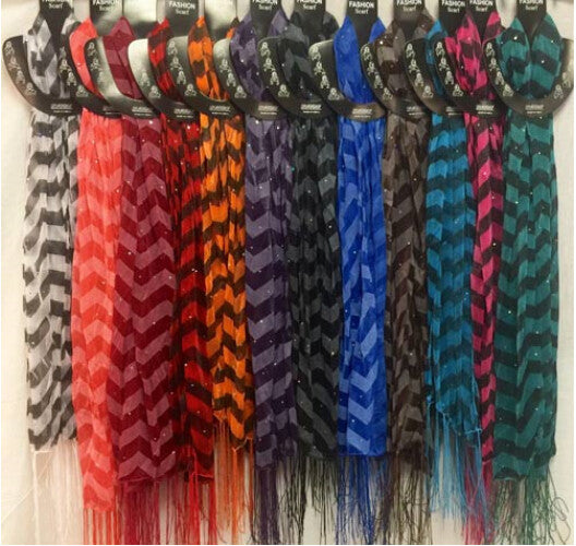 light-weight-chevron-pattern-scarves-w/sparkles