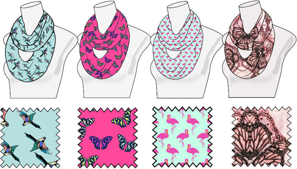 ladies--conversational-infinity-scarves
