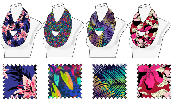 ladies-tropical-infinity-scarves
