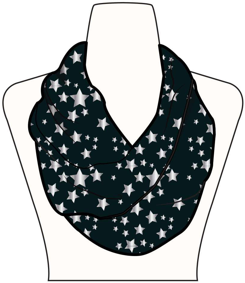 light-weight-foil-print-stars-scarf